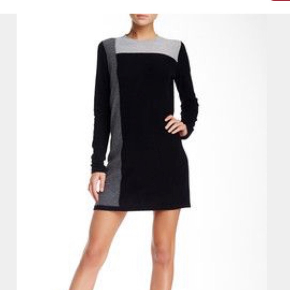 T9T8F Vince Cashmere Colorblock Sweater Dress